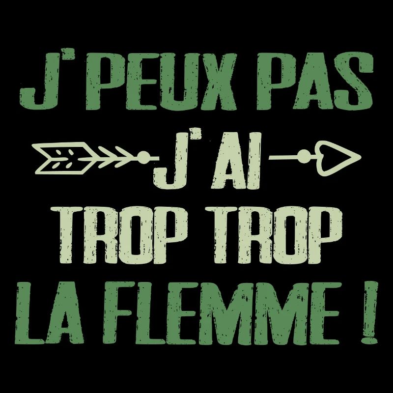 Flemme Design Humour Décontracté & Paresse Assumée