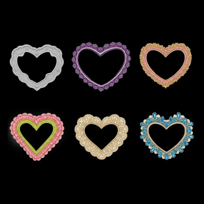 Filigree lace hearts