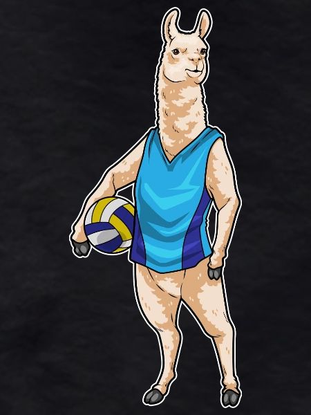 Llama Volleyball Player Volleyball