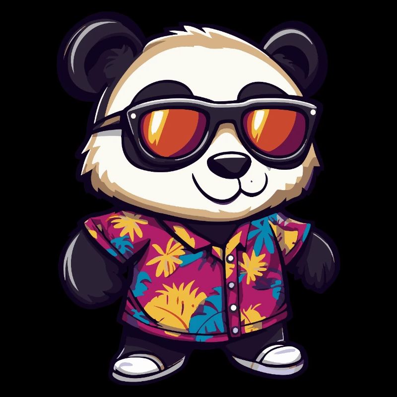 Panda Comic Cool Sommer