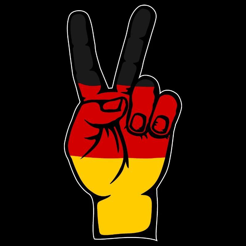 Deutsche Flagge Frieden Victory Symbol