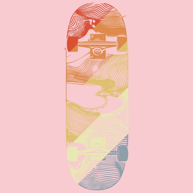 Retro Skateboard Drawing
