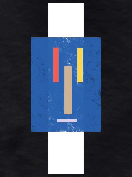 Abstraktes Gesicht auf Pullover