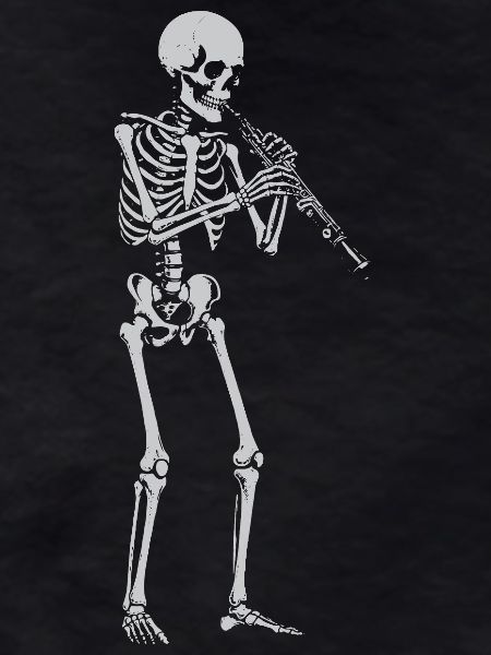 Skeleton spielt Oboe