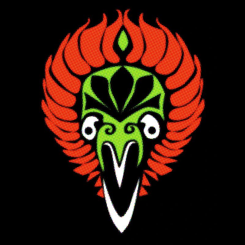 Feuervogel illustration magic jungle ancient style