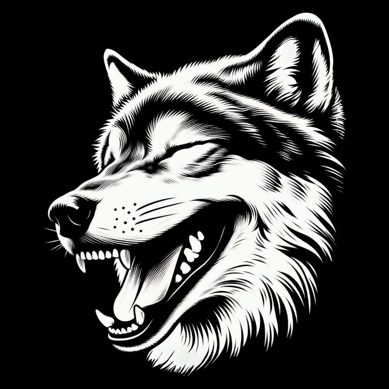 Lachender 🐺 Wolf