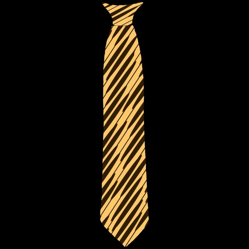 Tie - Pattern - Oblique - Beige-orange-black