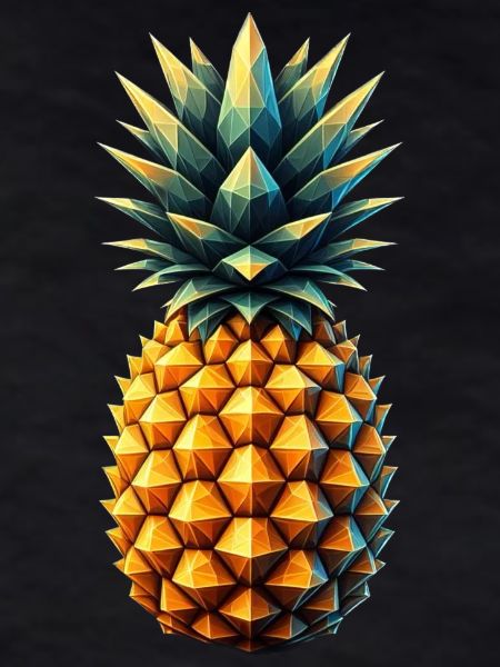 Ananas im Polygon-Stil