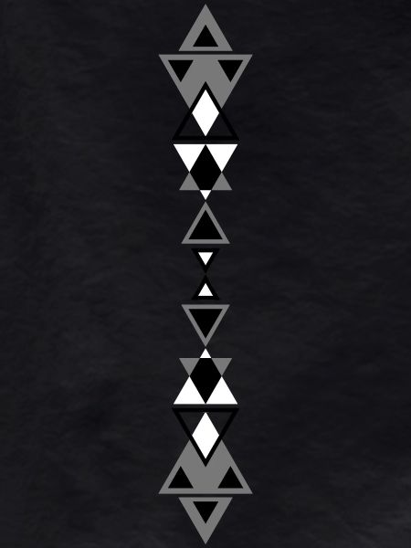 Tribal tattoo triangles