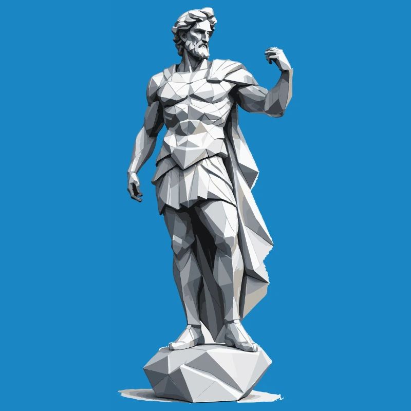 Griechischer Gott - Low Poly Design