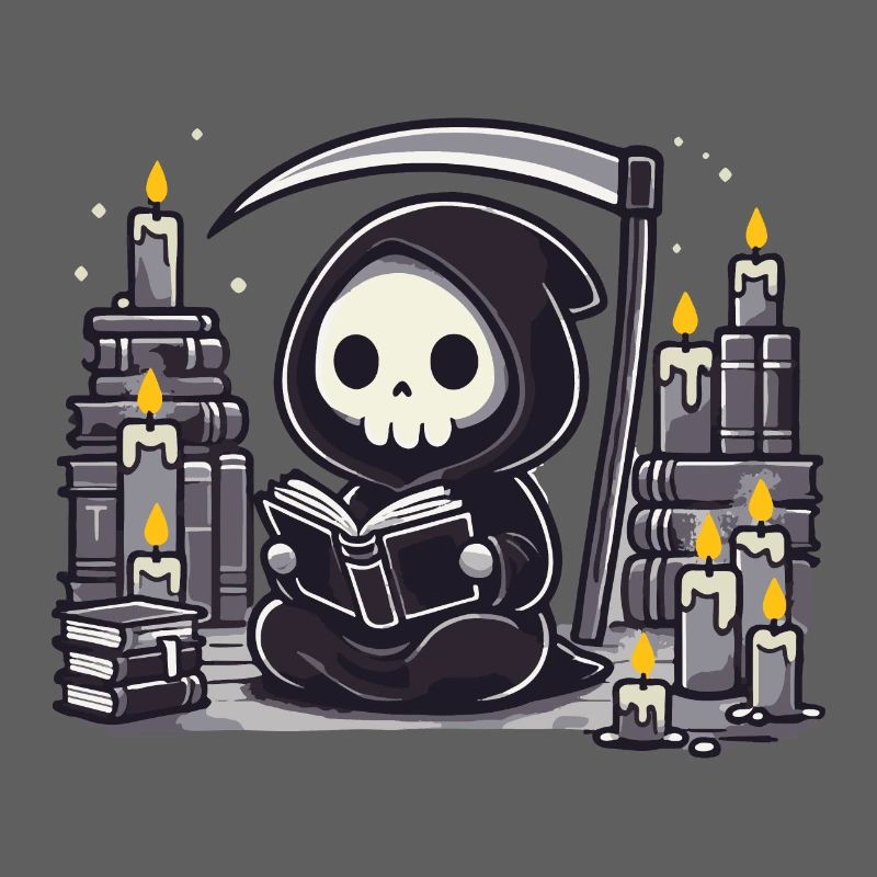Grim Reaper Bookworm with Scythe