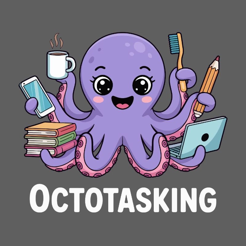 Octotasking octopus en mode multitâche