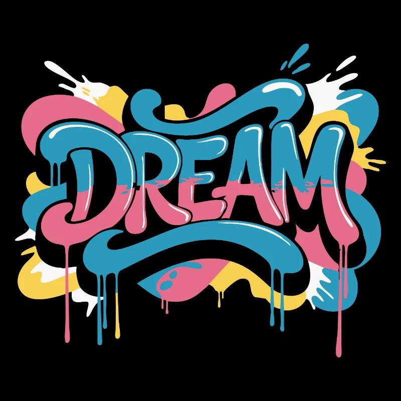 DREAM Graffiti Design voller Farbe und Motivation
