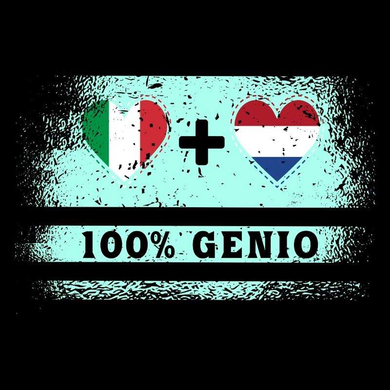 Drapeau 100% génie de l’Italie et des Pays-Bas