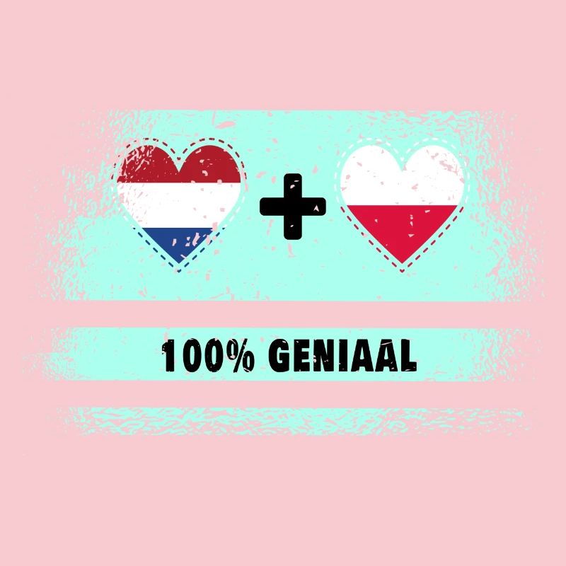 Pologne et Pays-Bas Drapeau 100% Genius