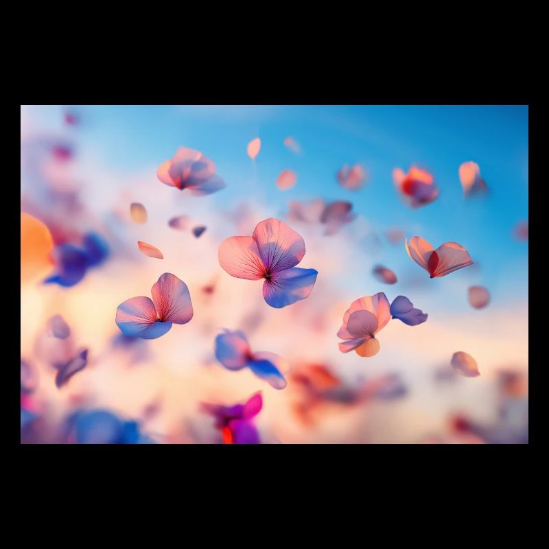 Flowing blossoms in pastel