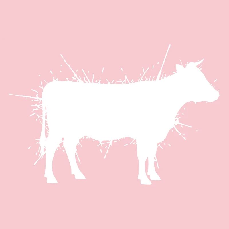 Cow Silhouette Grunge Splash Vector