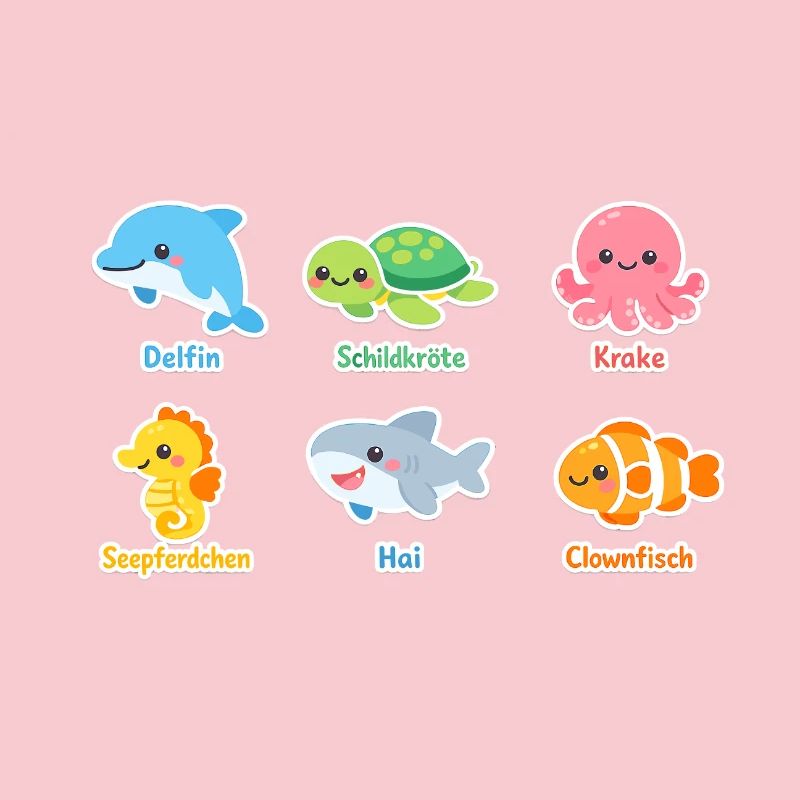 Cuddly Sea Creatures Sticker