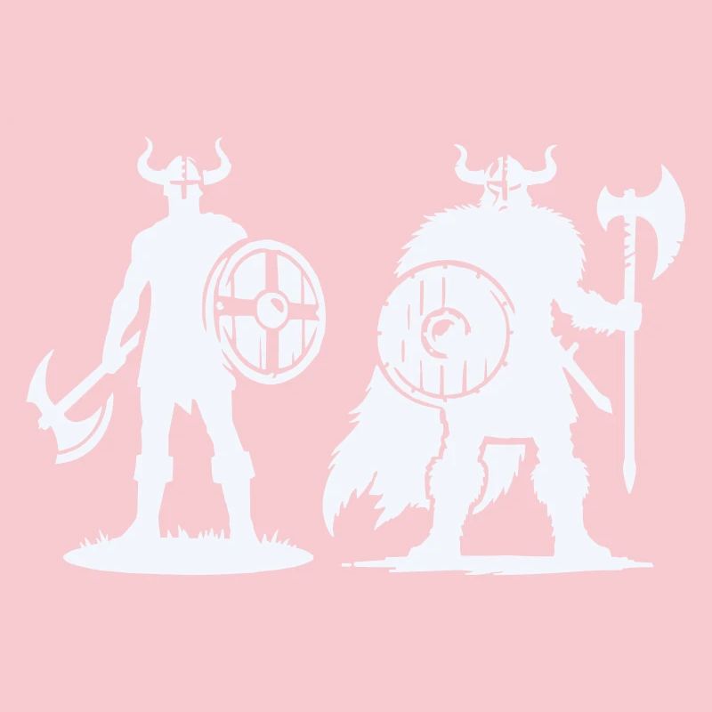 Viking Duo: Shield & Hatchet in the Shadows