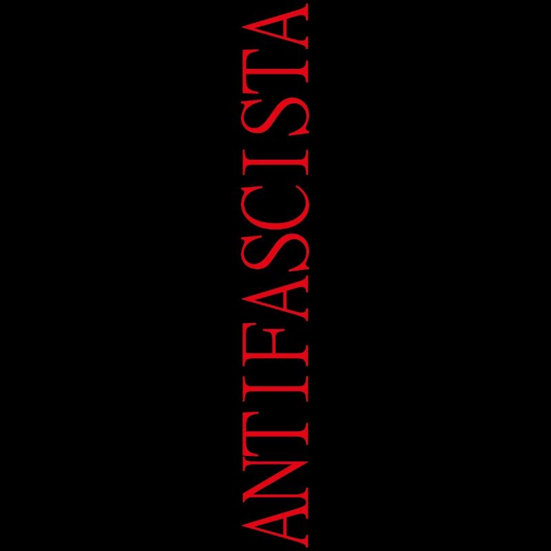 Lettrage antifasciste vertical en lettrage rouge