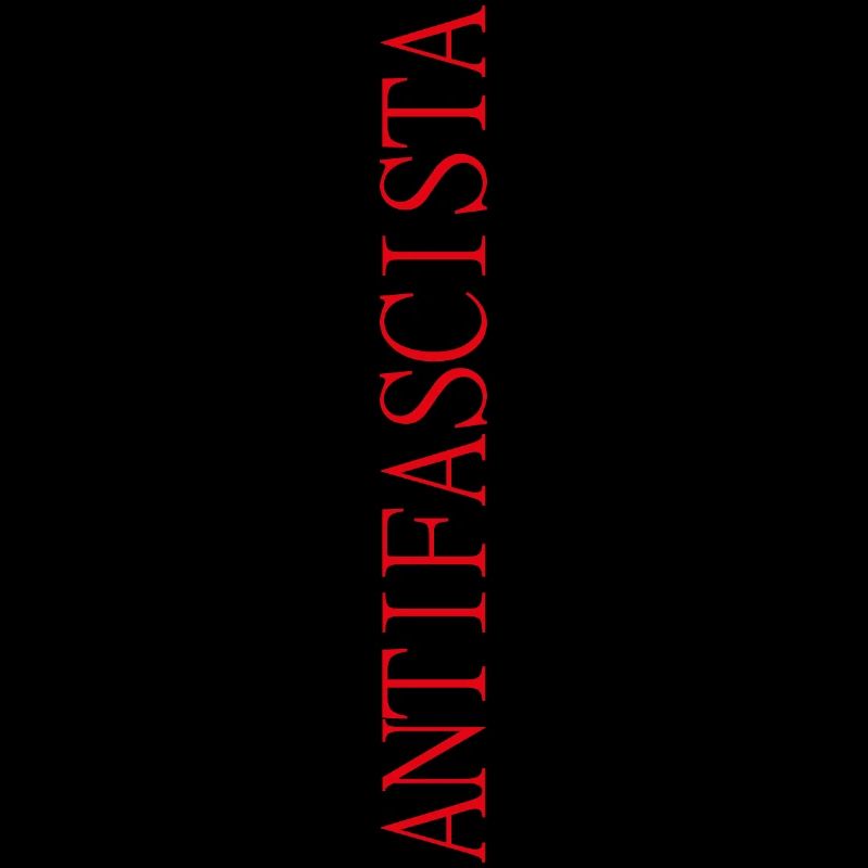Lettrage antifasciste vertical en lettrage rouge