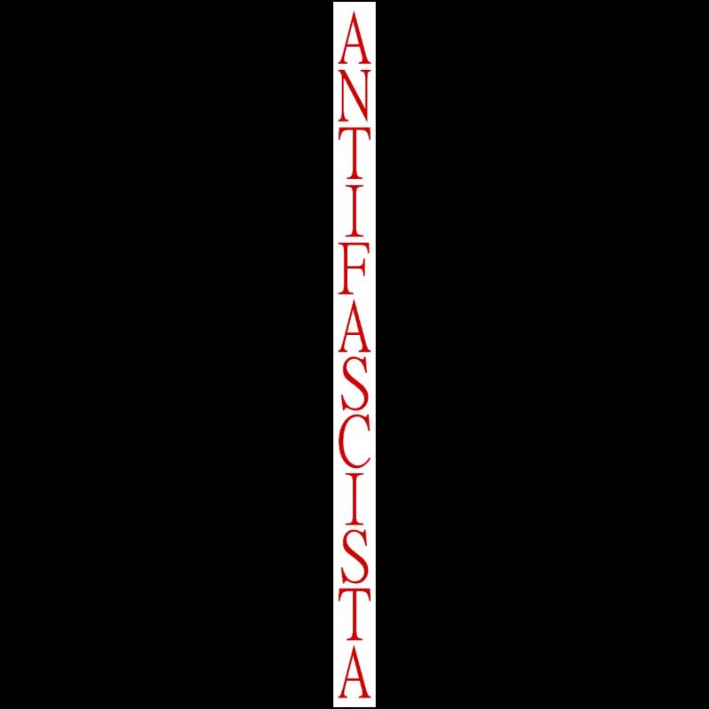 lettrage antifasciste vertical élégant