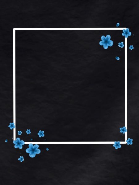 Square Flowers Blue
