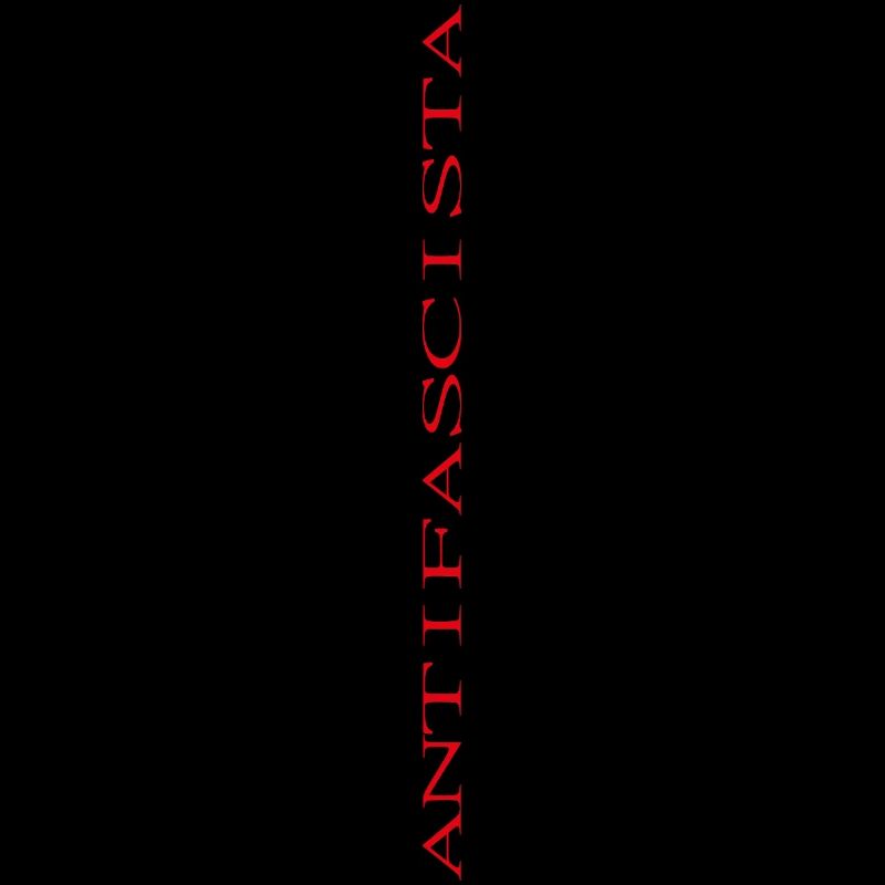Lettrage antifasciste vertical (étiré)