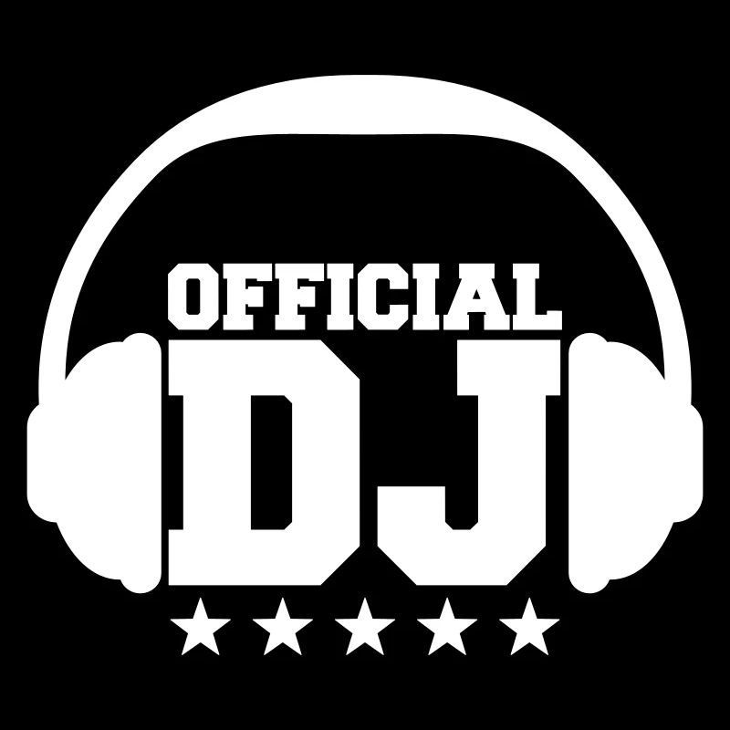 Official DJ Star Kopfhörer Dance Party Musik Logo