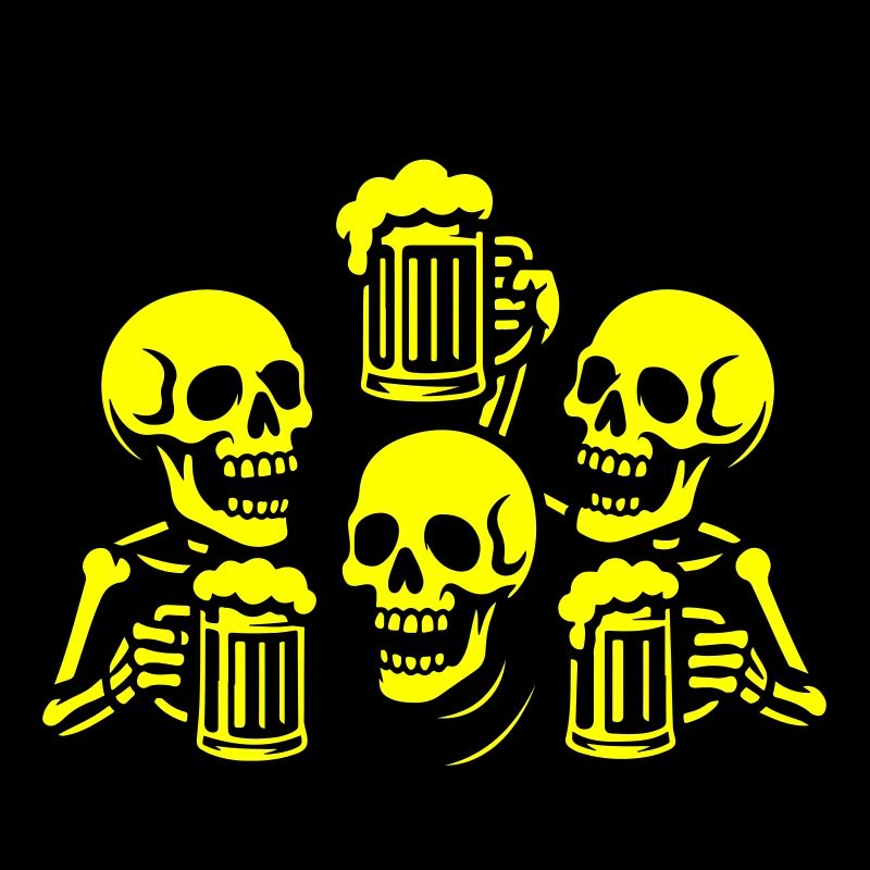 Skeleton Beer Team Funny