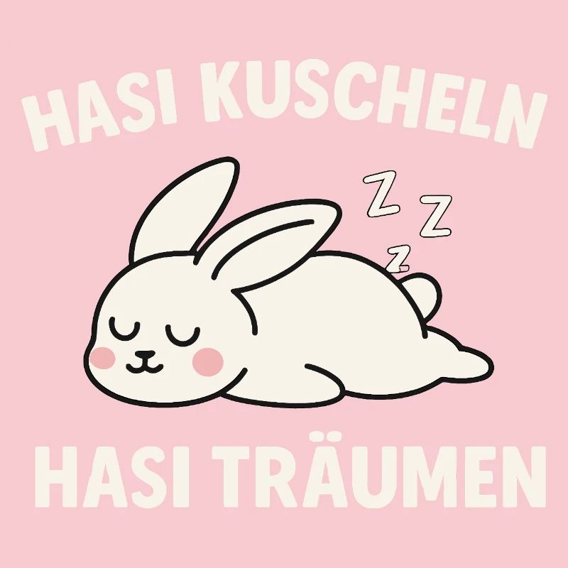 Bunny cuddling – bunny dreaming (sleeping bunny)