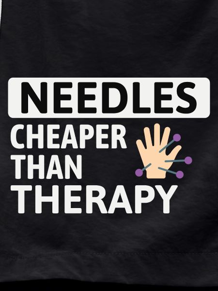 Needles Cheaper Than Therapy Acupuncturist 
