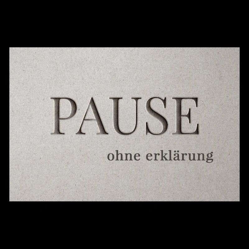 Pause – sans explication