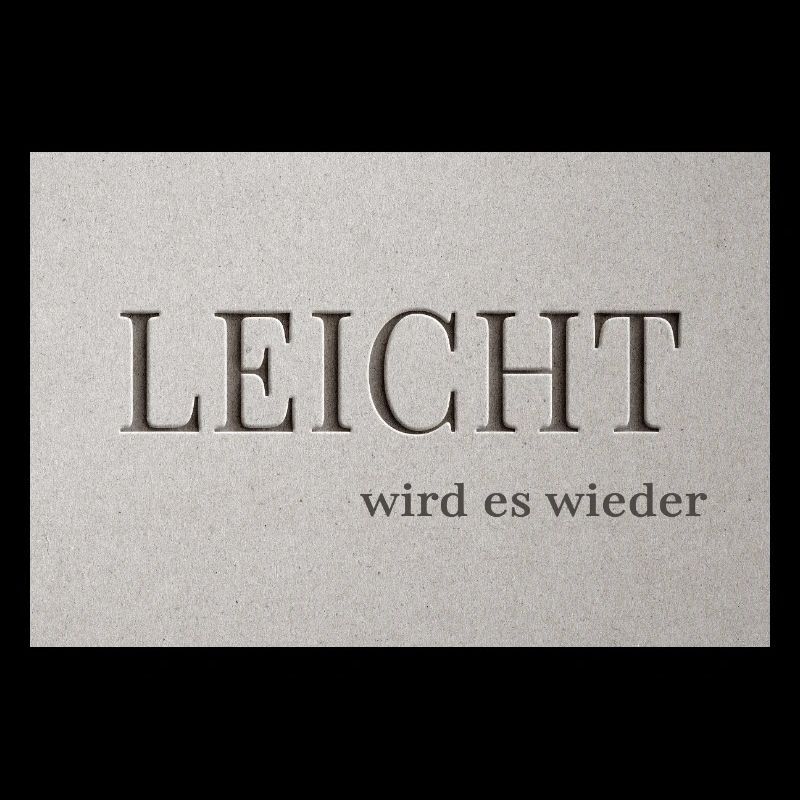 LEICHT wird es wieder