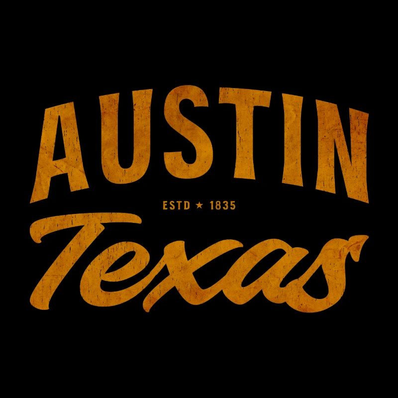 Lettrage vintage Austin Texas