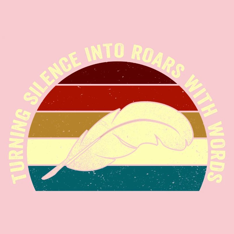 Roaring Words Feather Sunset