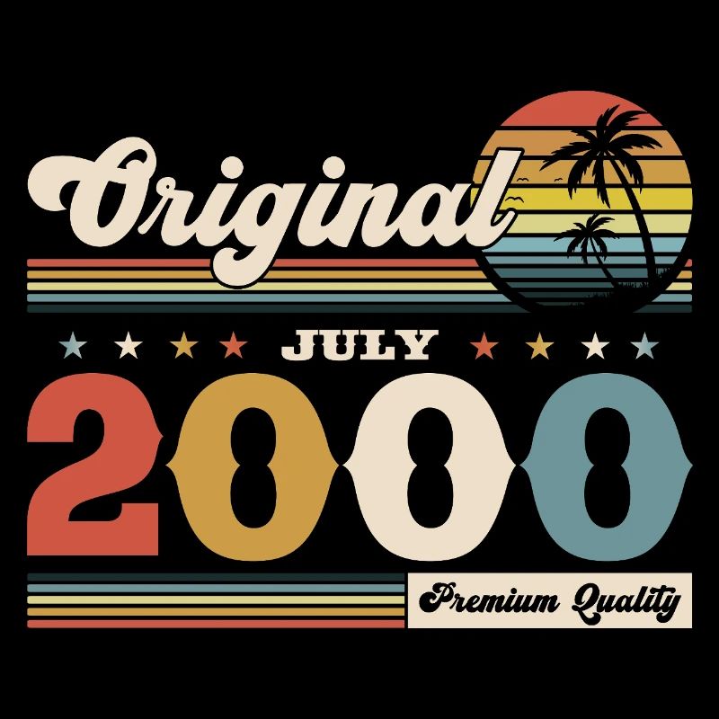 25. Geburtstag Geschenk Mann Original Juli 2000