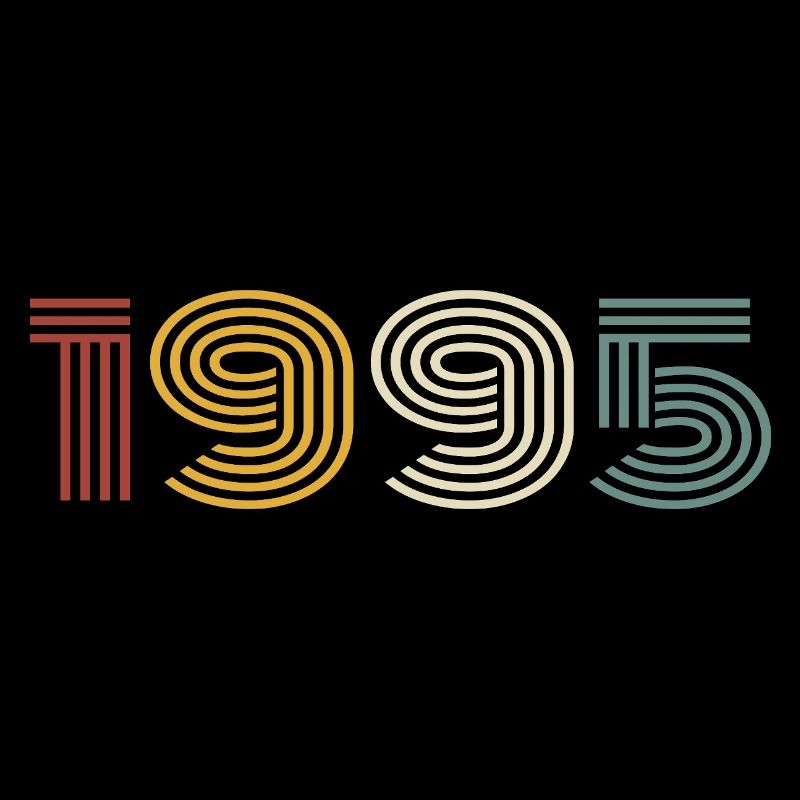 1995 Rétro Style 1995 Anniversaire 1995 Millésime
