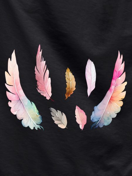 Coloured watercolour plumage