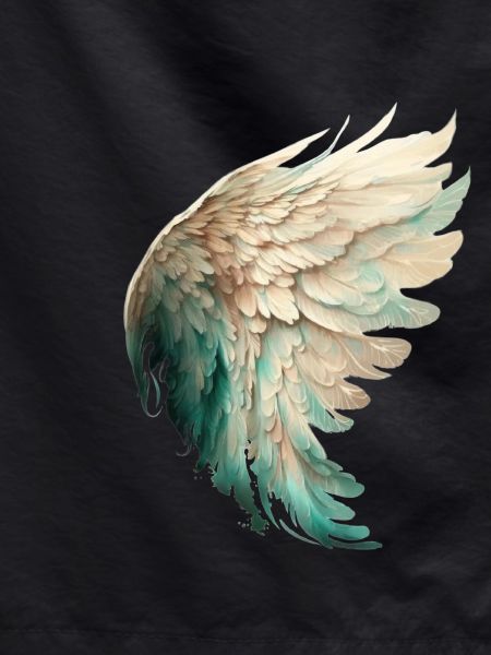Elegant pastel bird wing