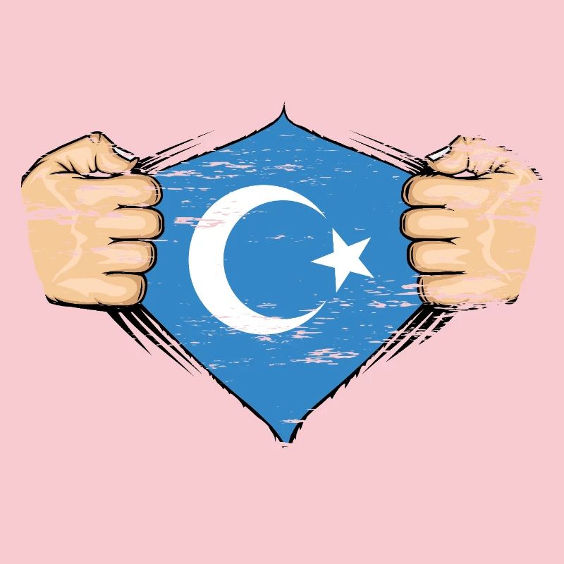 Design de drapeau ouïghour utilisé