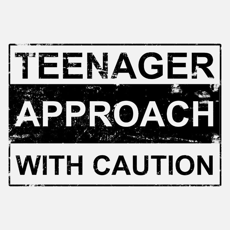 Approche adolescente avec prudence blanc Danger! Adolescent