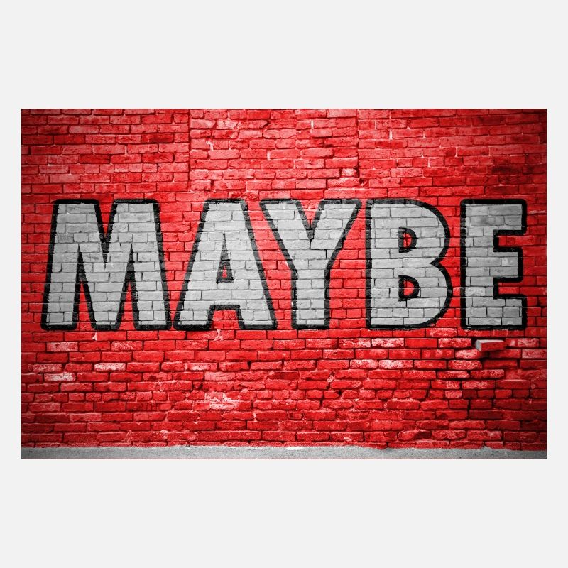 Maybe Ziegelsteinmauer Graffiti