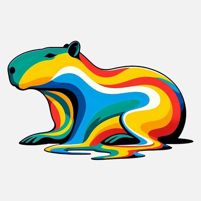 Schmelzendes Regenbogen-Capybara