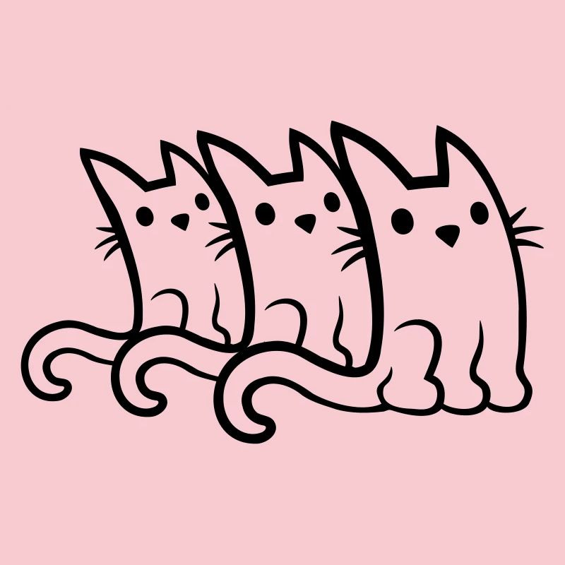 Équipe 3 chats mignons