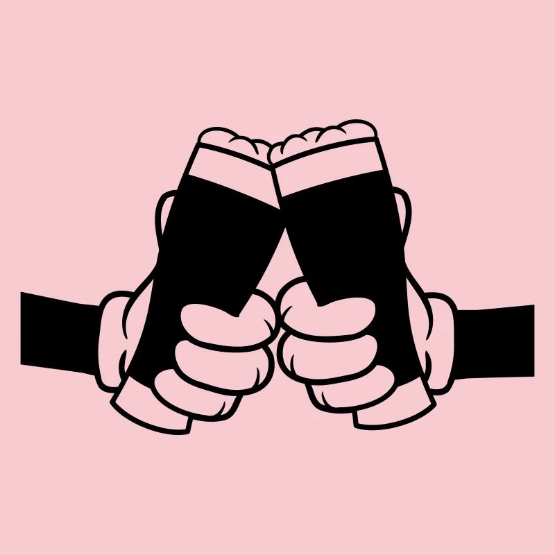 Comic 2 Freunde Biergläser