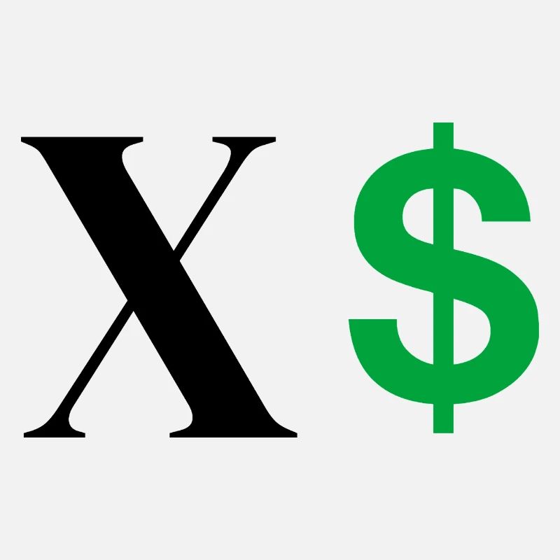 Buchstabe x Dollar