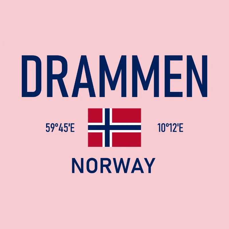 Drammen - Norway - Coordinates - Flag