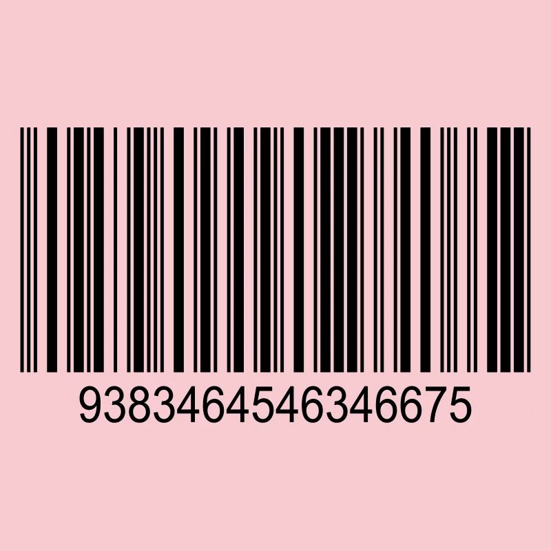 Barcode / Strichcode in Schwarz mit Zahlen