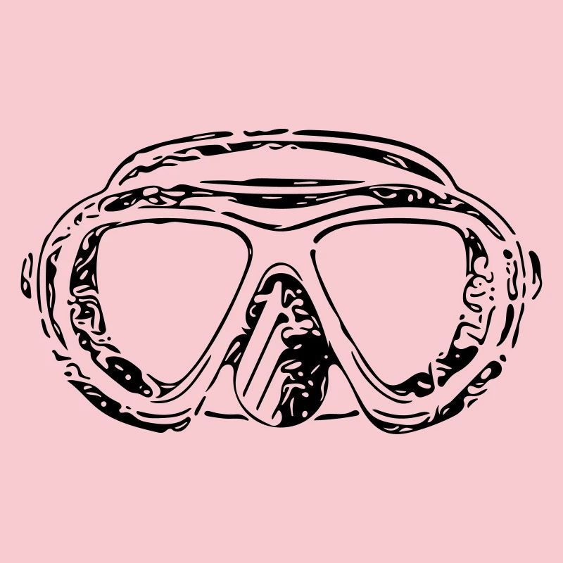 Masque de plongée vintage vector